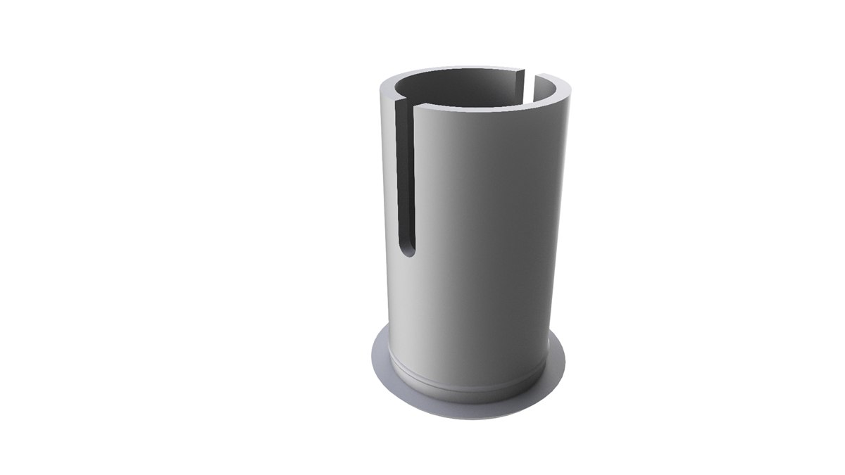 Isolante elétrico cilíndrico produzido em impressão 3D